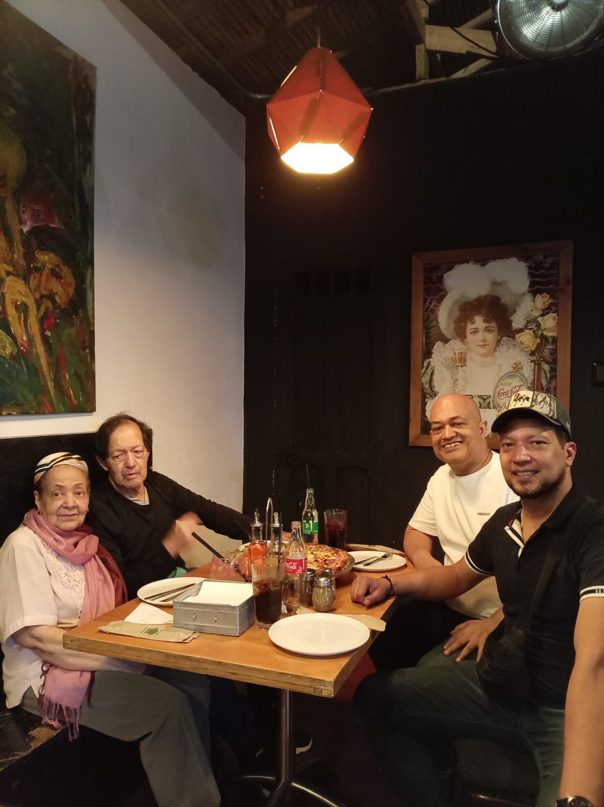 Pizzería con la familia