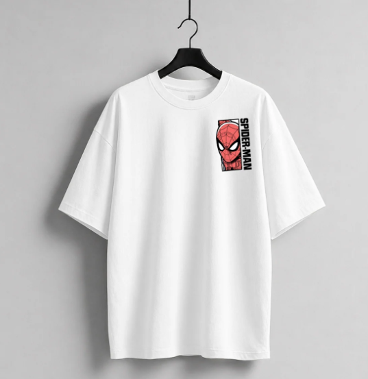 Camiseta blanca de Spider-Man de Máscara de Látex