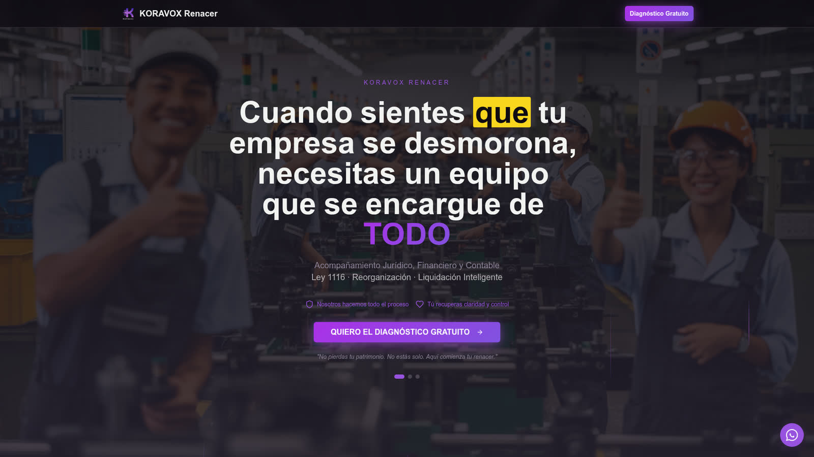 KoravoxRenacer.com preview